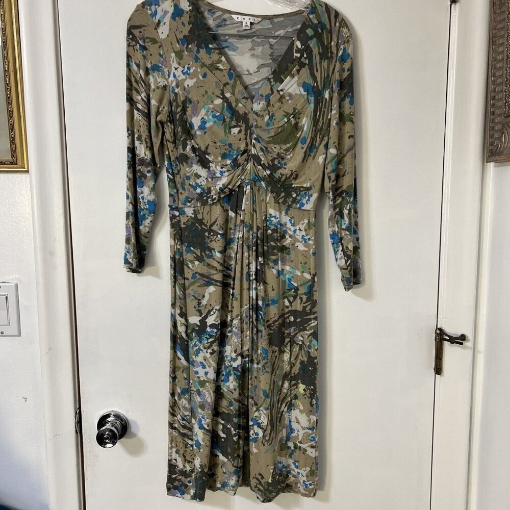 CAbi Gallery Dress‎ Style # 850 ~ Abstract Design Size Small $108 rushed